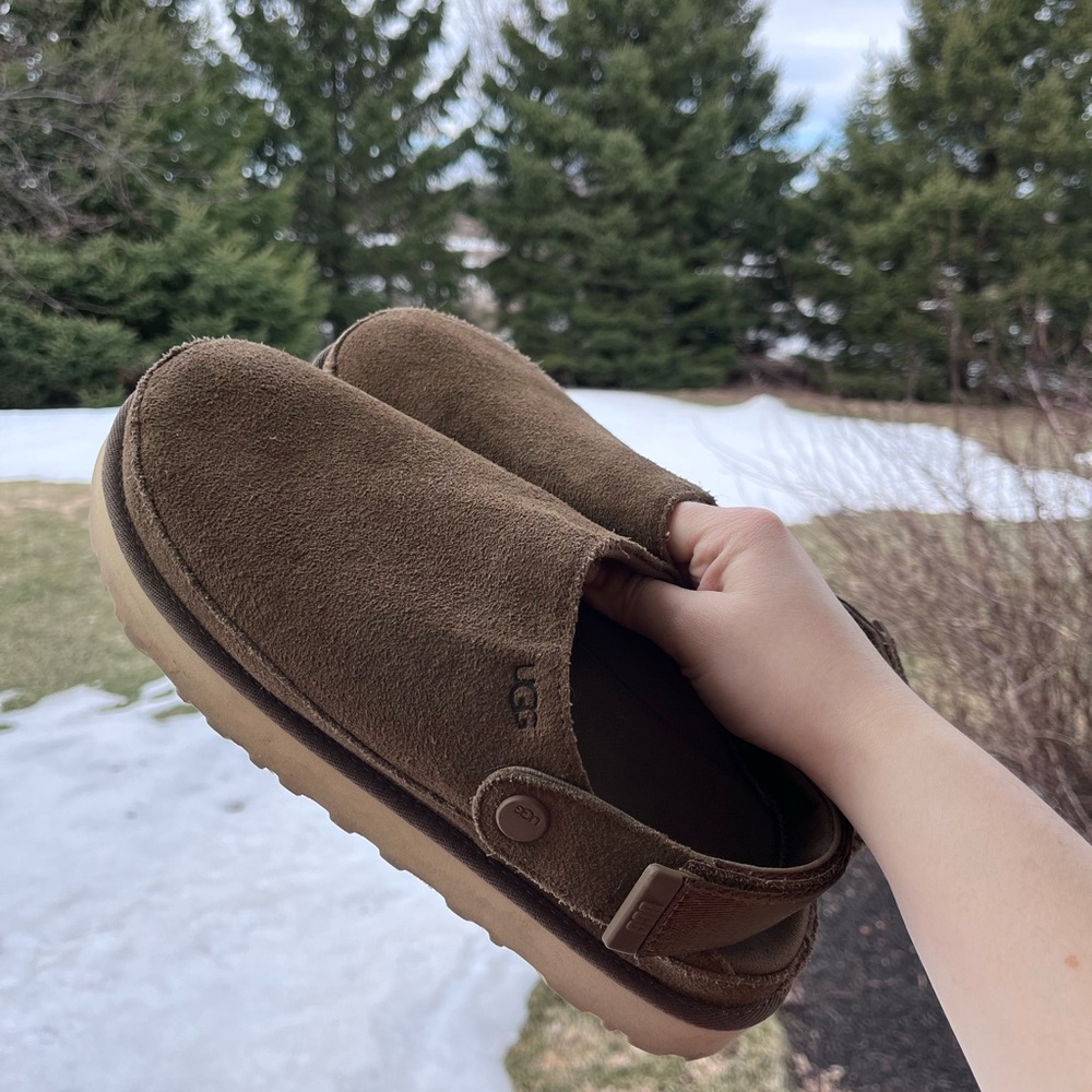 Ugg goldenstar suede clogs caribou brown 9.5 women’s - Picture 2 of 9